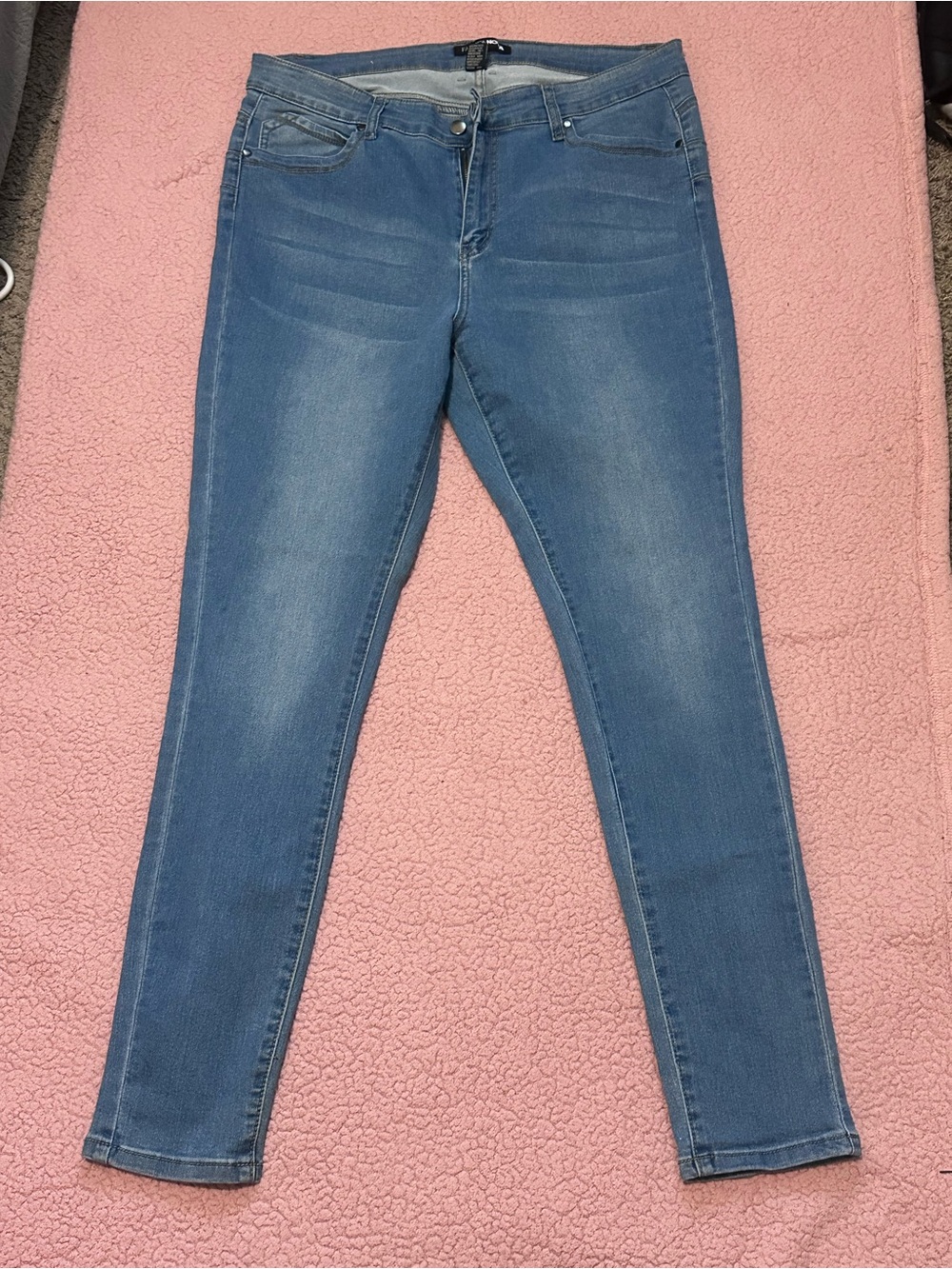 Fashion Nova Light Blue Skinny Jeans - Sleek High-Rise Fit